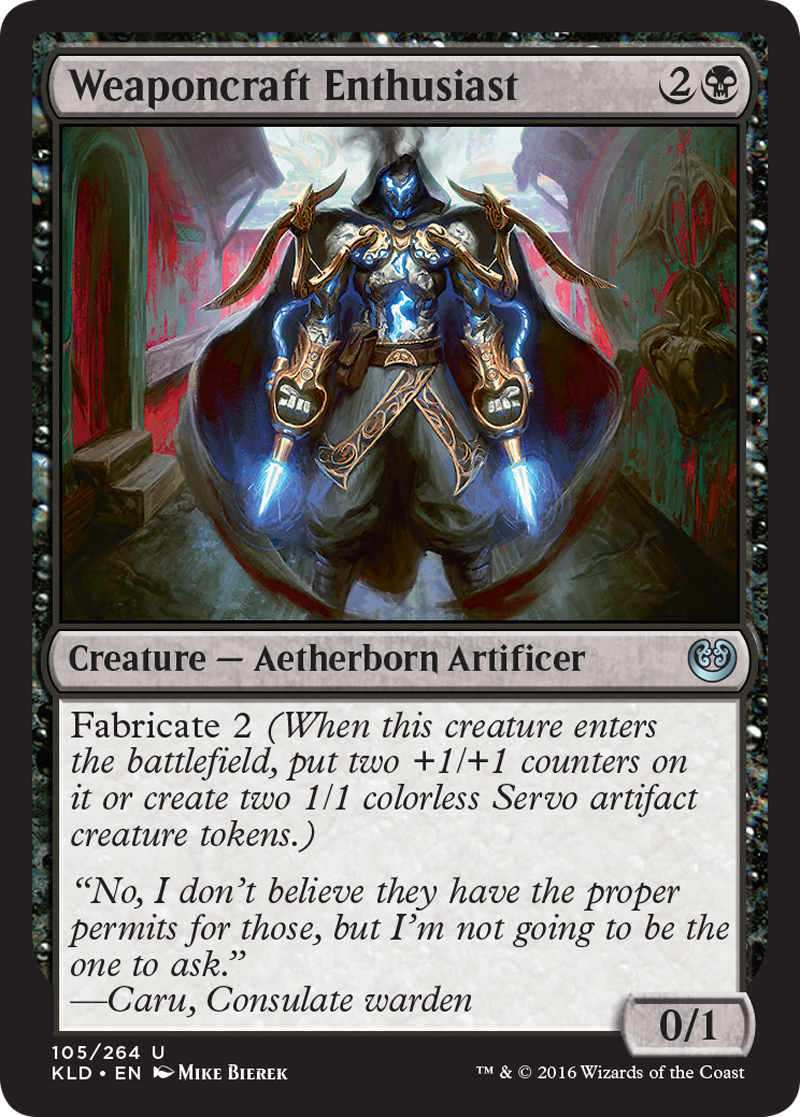 Weaponcraft Enthusiast. Card art by Mike Bierek.